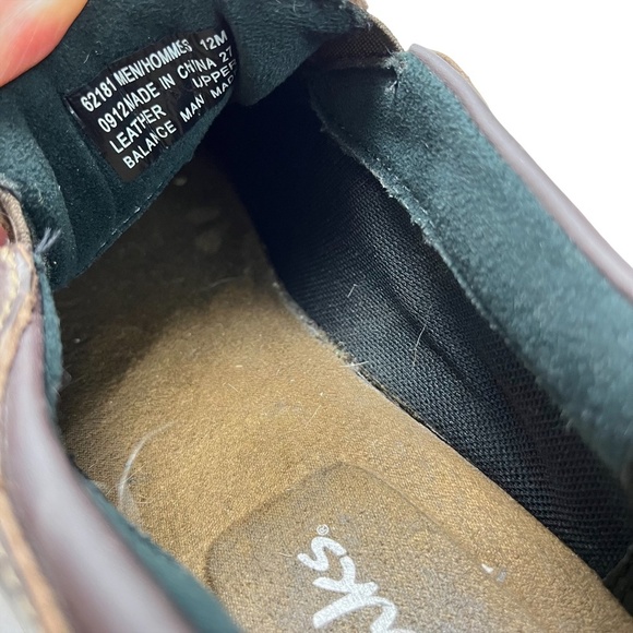 CLARKS Dark Chocolate Brown Genuine Leather Slip ON Loafers Casual Shoes sz 12 - Picture 14 of 16